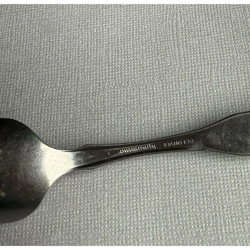 VTG Community Stainless engraved JENNA Baby Spoon Spork 5-in